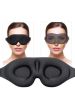 Black Airplane Sleeping Eye Patch Enhanced Comfort for Travel